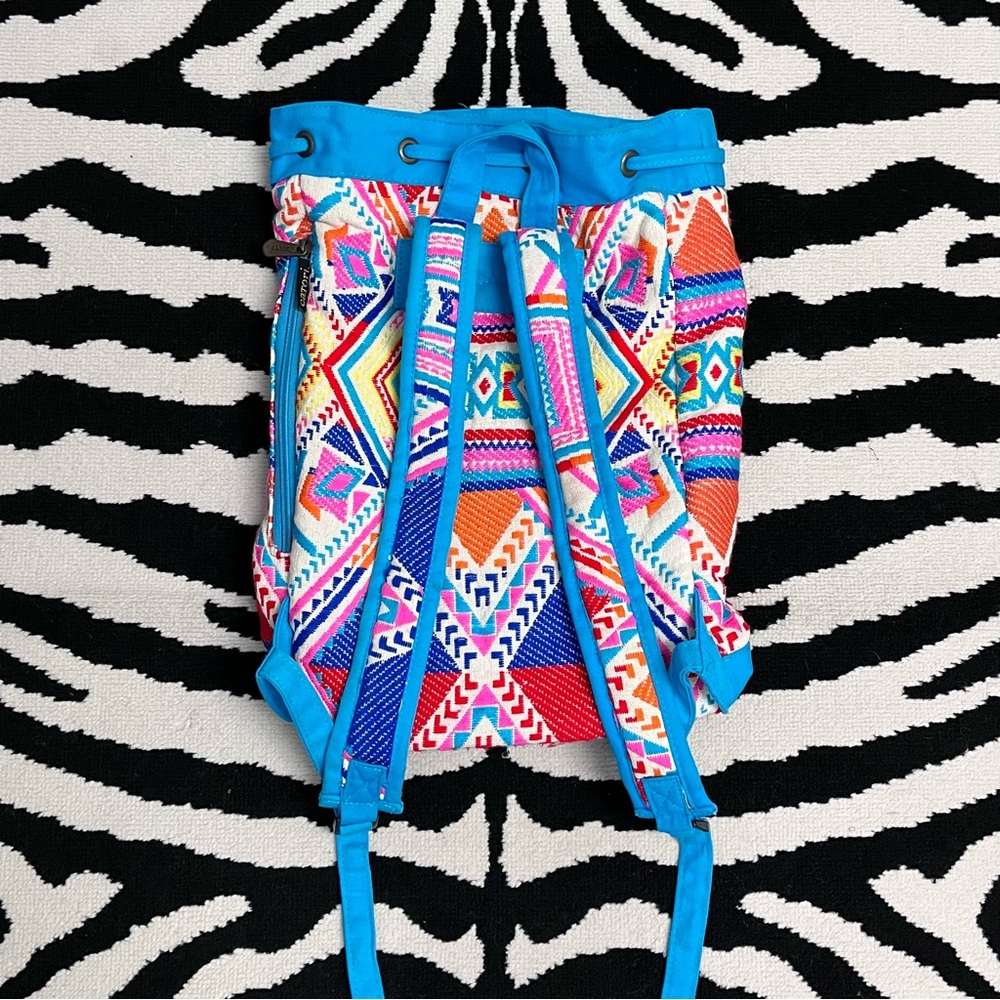 Catori Boho Southwestern Print Oversized Blanket Bucket Bag Backpack - Picture 8 of 14